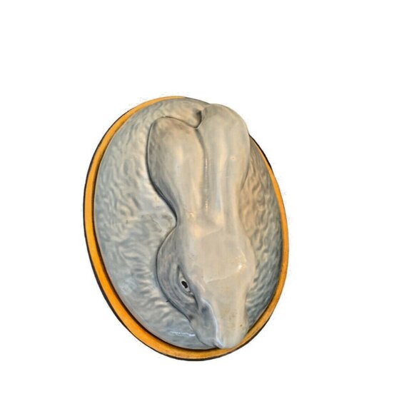 Vintage Portugal Ceramic Rabbit, Soup Tureen, Lidded Box, Easter Deco Classic - Picture 4 of 11